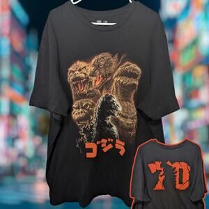 Cavity Colors Godzilla 70th Anniversary 3XL Black Tee monster kaiju japanese